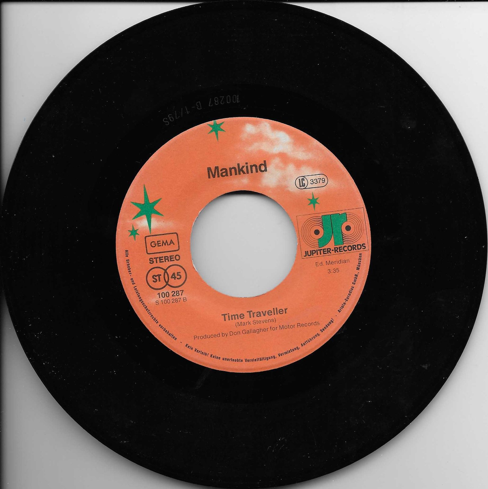 100 287 Doctor Who (Cosmic remix) Mankind from the BBC records and Tapes library Label